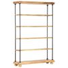 vidaXL B&uuml;cherregal 5 F&auml;cher 120x35x180 cm Massivholz Mango und Stahl