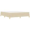 vidaXL Boxspringbett mit Matratze Creme 180 x 200 cm Stoff