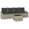 vidaXL Sofa Set 5 stk. Hellgrau [Synthetisch]: Poly Rattan
