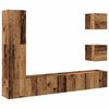 vidaXL 5-tlg. TV-Schrank-Set Wandmontage Altholz-Optik Holzwerkstoff