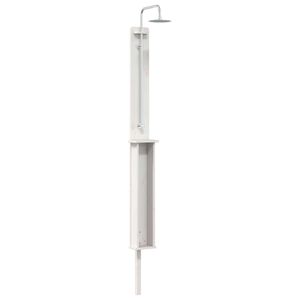 vidaXL Outdoor-Dusche 246 cm Massivholz Kiefer und Edelstahl Wei&szlig;
