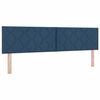 vidaXL Boxspringbett mit Matratze mit Matratze Blau 180 x 200 cm Stoff