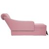 vidaXL Chaiselongue mit Nackenrolle und Rechter Armlehne Rosa Samt