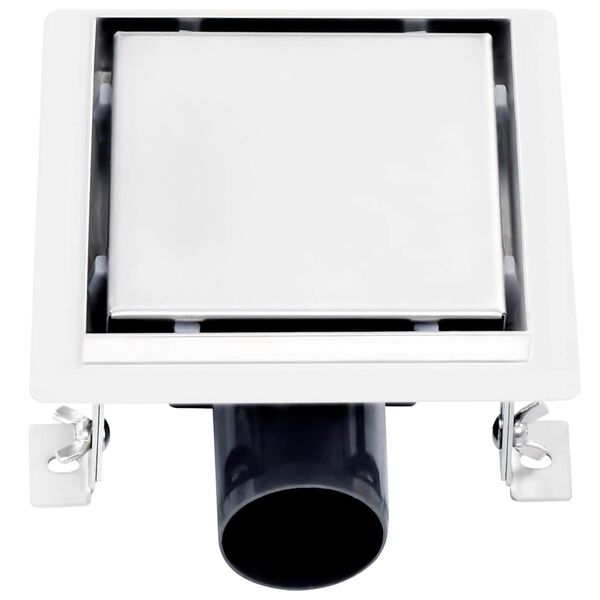 vidaXL Duschablauf 2-in-1 Flacher und Flieseneinsatz-Deckel 15x15 cm