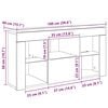 vidaXL Eck-LED-TV-Schrank Beton Grau 100 x 40 x 50 cm Holzwerkstoff