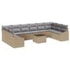 vidaXL Sofa Set 11 stk. Beige [Synthetisch]: Poly Rattan