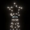 vidaXL LED-Weihnachtsbaum mit Metallstange 1400 LEDs Kaltwei&szlig; 5 m