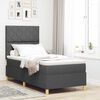 vidaXL Boxspringbett mit Matratze Dunkelgrau 90 x 190 cm Stoff