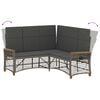 vidaXL Garten Liegesofa Set Grau und Dunkelgrau 164 x 164 x 112 cm