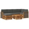 vidaXL Outdoor-Sofagarnitur 6 Stk. Natur und Anthrazit