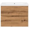 vidaXL Waschbeckenunterschrank mit Einbaubecken Artisan-Eiche