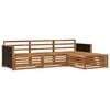 vidaXL Outdoor-Sofagarnitur 4 stk. Natur Massivholz Akazie