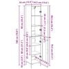 vidaXL Highboard Altholz 69,5 x 34 x 180 cm Holzwerkstoff