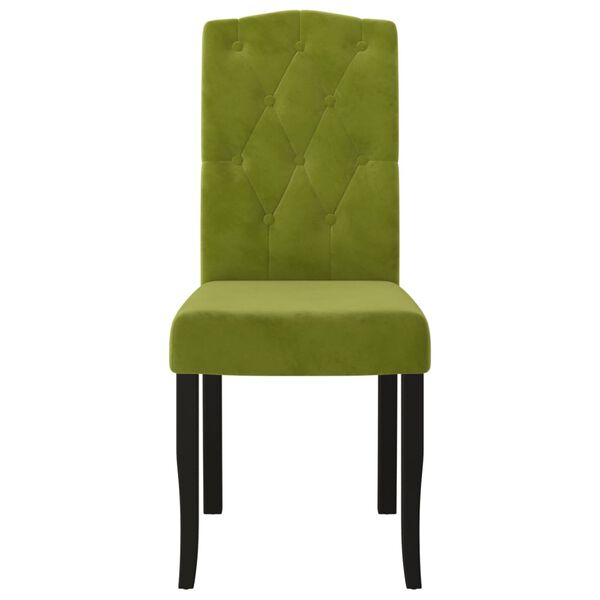 vidaXL Esszimmerst&uuml;hle 2 Stk. Hellgr&uuml;n Samt