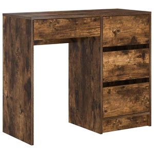 vidaXL Schreibtisch Ger&auml;ucherte Eiche Holzwerkstoff 90 x 37,5 x 75 cm