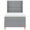 vidaXL Boxspringbett mit Matratze Hellgrau 80 x 200 cm Stoff