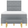 vidaXL Boxspringbett mit Matratze Hellgrau 120 x 200 cm Stoff