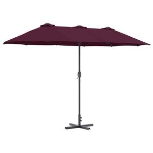vidaXL Gartensonnenschirm 370 x 197 x 239 cm Polyester und Aluminium