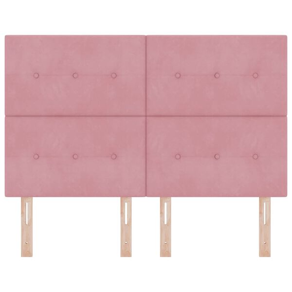 vidaXL Kopfteil mit Kopfteil Rosa 160 cm Kunstleder