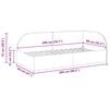 vidaXL Eckbettgestell mit Kopfteil Dunkelgrau 90 cm x 200 cm Samt