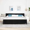 vidaXL Boxspringbett mit Matratze Schwarz 200 x 200 cm Polyester