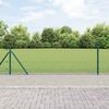 vidaXL Zaunpfosten Gr&uuml;n 50 x 0,5 m (12 x 12 mm Masche) Stahl und PVC