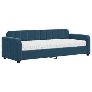 vidaXL Tagesbett mit Matratze Blau 80x200 cm Samt