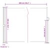 vidaXL Seitenmarkise Ausziehbar Wei&szlig; 180x600 cm