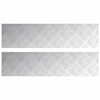 vidaXL Treppe Tritt Rechtwinklig 2 pcs Silber 100 x 25 cm Aluminium