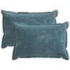 vidaXL Kissenbezug 2 pcs HOUTEN Blau 50 x 70 cm Chenille-Stoff