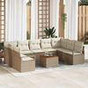 vidaXL Garten-Sofa-Set 10 pcs Beige und Wei&szlig;