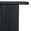 vidaXL Garten-Bartisch Schwarz 120x55x110 cm Poly Rattan