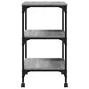vidaXL Druckerständer 3 Ablagen Grau Sonoma 50x41x75 cm Holzwerkstoff