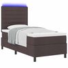vidaXL Boxspringbett mit Matratze Dunkelbraun 90 x 200 cm Stoff