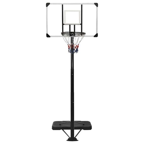 vidaXL Basketballständer Transparent 256-361 cm Polycarbonat
