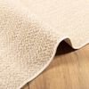 vidaXL Teppich ZIZUR Beige 60x110 cm Jute-Optik Indoor und Outdoor