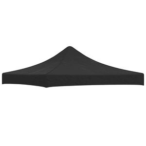 vidaXL Partyzelt-Dach 3x3 m Schwarz 270 g/m&sup2;