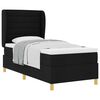vidaXL Boxspringbett mit Matratze Schwarz 190 x 90 cm Stoff
