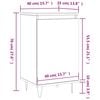 vidaXL Sideboards 2 Stk. Betongrau 40x35x70 cm Holzwerkstoff