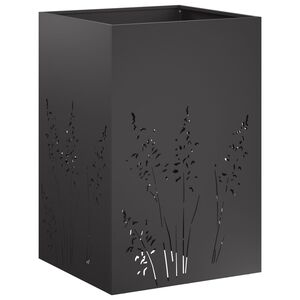 vidaXL Garten-Pflanzgef&auml;&szlig; Schwarz 50 x 50 x 75 cm Kaltgewalzter Stahl