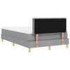 vidaXL Boxspringbett mit Matratze Hellgrau 120 x 190 cm Stoff