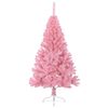 vidaXL K&uuml;nstlicher Halb-Weihnachtsbaum mit St&auml;nder Rosa 150 cm PVC