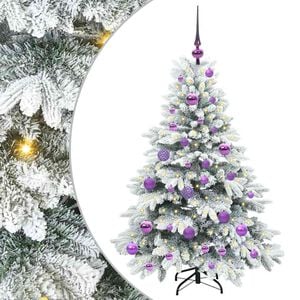 vidaXL K&uuml;nstlicher Weihnachtsbaum mit 150 LEDs Wei&szlig; 120 cm PE und PVC