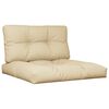 vidaXL Palettenkissen 2 Stk. Beige Stoff