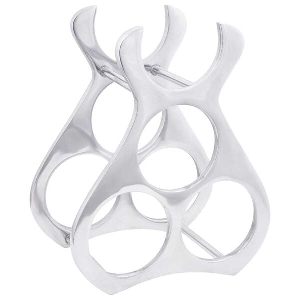 vidaXL Weinregal Silber 23 x 14 x 28 cm Aluminium