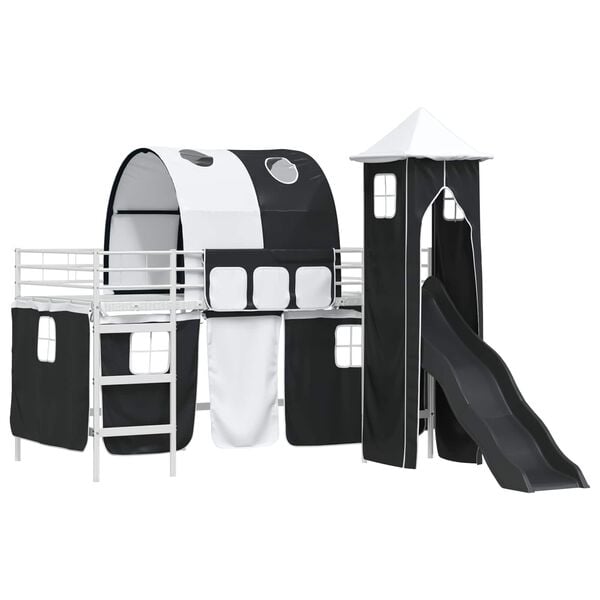 vidaXL Wei&szlig; und Schwarz 79,5 x 200 cm