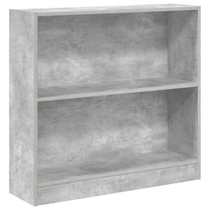 vidaXL B&uuml;cherregal Betongrau 80x24x75 cm Holzwerkstoff
