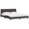 vidaXL Bett mit Matratze "Hanko" Dunkelbraun 180x200 cm Stoff