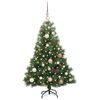vidaXL K&uuml;nstlicher Weihnachtsbaum mit 150 LEDs Gr&uuml;n 120 cm PE und PVC