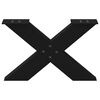 vidaXL Couchtischbeine X-Form 2 Stk. Schwarz 60x(30-31) cm Stahl
